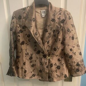 Formal gold and black top